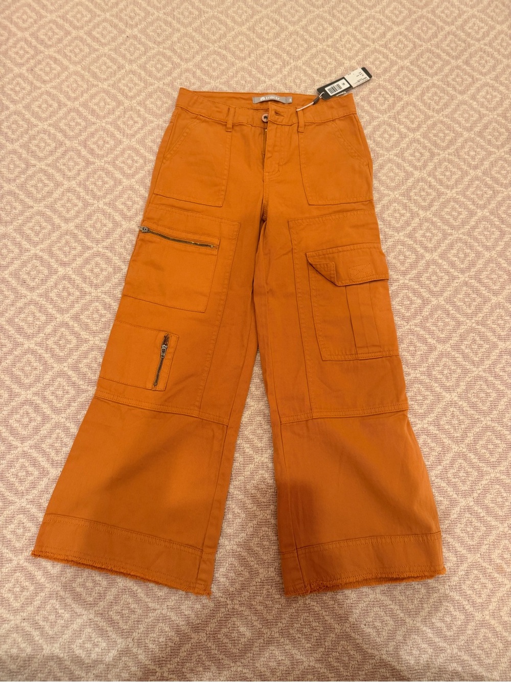 Tractr Kids Cargo Pants — Bright Orange